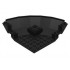 Panel 10 x 10 x 2 1/3 Quarter Saucer Base: {черен}