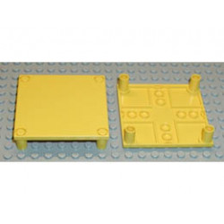 Scala Platform / Table 7 x 7 x 1 1/3 with 4 Legs: {ярко жълт}