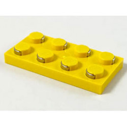 Electric Plate 2 x 4 with Contacts: {ярко жълт}