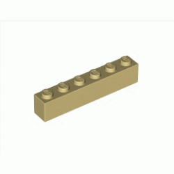 Тухличка 1X6: {тухлено жълт}