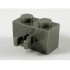 Brick, Modified 1 x 2 with Split U Clip Thick (Vertical Grip): {тъмно сив}