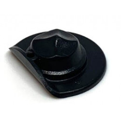 Minifigure, Headgear Hat, Wide Brim Flat: {черен}