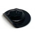 Minifigure, Headgear Hat, Wide Brim Flat: {черен}