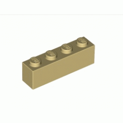Тухличка 1X4: {тухлено жълт}
