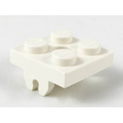 Magnet Holder Plate 2 x 2 Bottom: {бял}