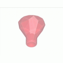 Диамант с вал за захващане : {прозрачно червен}