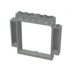 Door, Frame 2 x 8 x 6 Swivel with Bottom Notches: {сив}