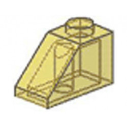 Покривна плочка 1X2/45°: {прозрачно жълт}