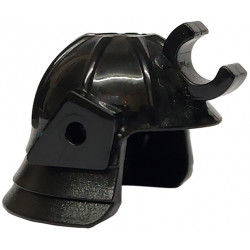 Minifigure, Headgear Helmet Ninja / Samurai with Clip and Short Visor: {черен}