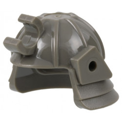 Minifigure, Headgear Helmet Ninja / Samurai with Clip and Short Visor: {тъмно сив}