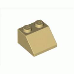 Покривна плочка 2X2/45°: {тухлено жълт}
