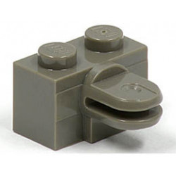 Arm Holder Brick 1 x 2 with 2 Horizontal Fingers: {тъмно сив}