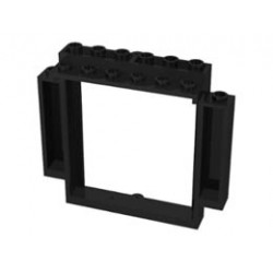 Door, Frame 2 x 8 x 6 Swivel with Bottom Notches: {черен}