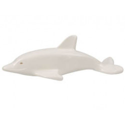 Dolphin with Normal Connection and Axle Holder: {бял}