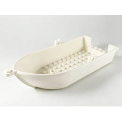 Boat, 18 x 8 x 3 1/3 with Oarlocks: {бял}