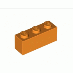 Тухличка 1X3: {ярко оранжев}