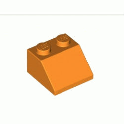 Покривна плочка 2X2/45°: {ярко оранжев}