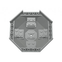 Cockpit 10 x 10 x 4 Octagonal with Axle Hole: {сив}