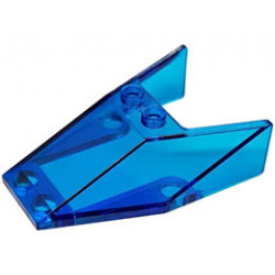 Windscreen 6 x 4 x 1 1/3 with Bottom Tabs and Hollow Studs: {прозрачно син}