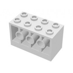 Brick, Modified 2 x 4 x 2 with Holes on Sides : {бял}