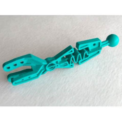 Technic Throwbot Arm Forked with Flexible Center and Ball Joint: {ярко синьо-зелен}