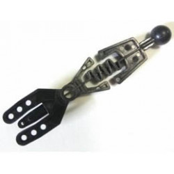 Technic Throwbot Arm Forked with Flexible Center and Ball Joint: {черен}