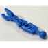 Technic Throwbot Arm Forked with Flexible Center and Ball Joint: {ярко син}