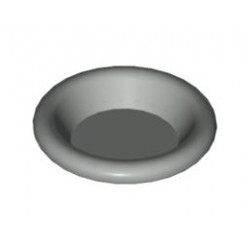 Minifigure, Utensil Dish 3 x 3: {хромирано сребрист}
