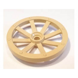 Wheel Wagon Large 33mm D., Hole Round for Wheels Holder Pin: {тухлено жълт}