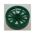 Wheel Wagon Large 33mm D., Hole Round for Wheels Holder Pin: {тъмно зелен}