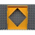 Scala Wall, Diamond Shaped Window 8 x 2 x 8: {топло жълто-оранжев}
