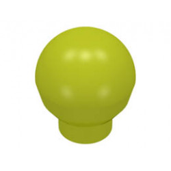 Brick, Round 1 x 1 with Ball (Finial): {умерено жълто-зелен}