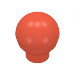 Brick, Round 1 x 1 with Ball (Finial): {ярко червеникаво-оранжев}
