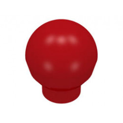 Brick, Round 1 x 1 with Ball (Finial): {ярко червен}