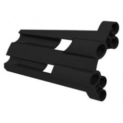 Technic, Panel Fairing # 3 Large Long, Large Holes, Side A: {черен}