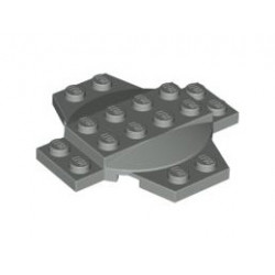 Плочка, модифицирана 6 x 6 x 2/3 кръст с купол: {сив}