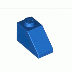Покривна плочка 1X2/45° : {ярко син}