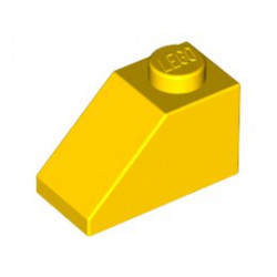 Покривна плочка 1X2/45° : {ярко жълт}