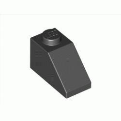 Покривна плочка 1X2/45° : {черен}