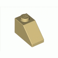 Покривна плочка 1X2/45° : {тухлено жълт}