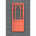 Scala Door 10 x 1 x 18 2/3 - Mullioned with Hinges: {ярко червеникаво-оранжев}
