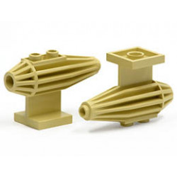 Engine, Strakes, 2 Top Studs, 2 x 2 Bottom Tile: {тухлено жълт}