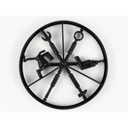 Minifigure, Utensil Tool Wheel, 6 on Sprue: {черен}