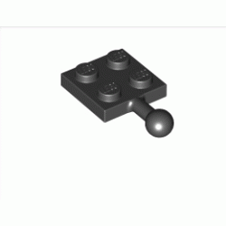 Плочка 2X2 с топче : {черен}