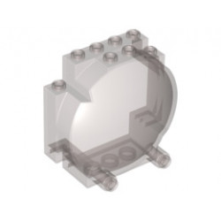 Windscreen 3 x 6 x 5 Bubble with SW 8 Spoke Radial Light Gray Thin Lines Pattern: {прозрачно кафяв}