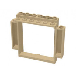 Door, Frame 2 x 8 x 6 Swivel with Bottom Notches: {тухлено жълт}