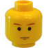 Minifigure, Head Male SW Brown Eyebrows and Chin Dimple Pattern - Blocked Open Stud: {ярко жълт}