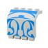 Panel 2 x 4 x 3 1/3 with Hinge with Blue SW Gungan Sub Pattern: {сив}