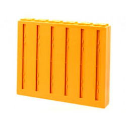 Scala Wall, Vertical Grooved 12 x 2 x 8: {топло жълто-оранжев}