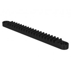 Technic, Gear Rack 1 x 10 with Holes: {черен}